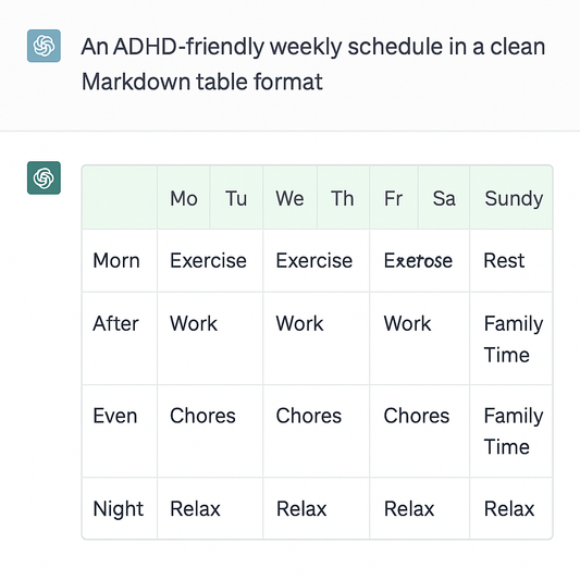 ADHD-Friendly Weekly Schedule Generator Prompt – Structure Your College Week with AI